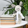 Мягкая игрушка Beastie Toys, заяц с белым шарфом