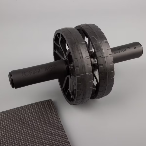 Ролик для пресса с ковриком Presswork, черный