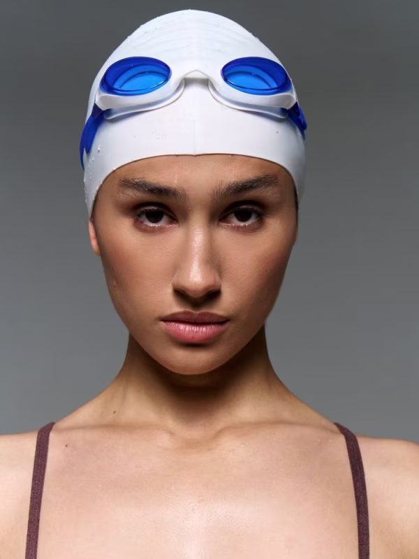 Очки для плавания Swimatic, синие с белым