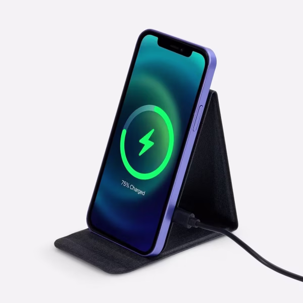 Подставка для смартфона с беспроводной зарядкой Kickstand, серая