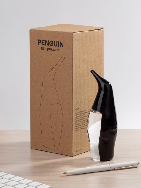 Штормгласс Penguin, черный