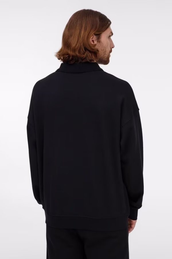 Свитшот оверсайз унисекс S6, черный