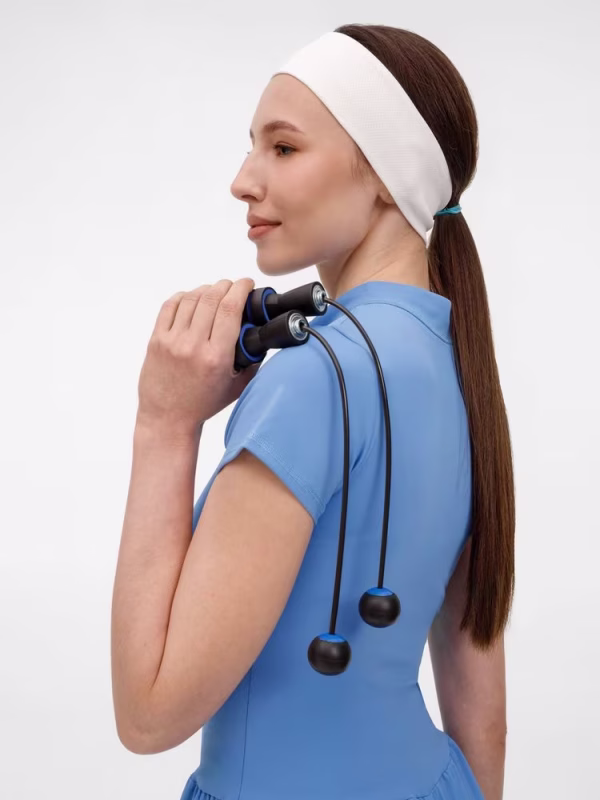 Беспроводная скакалка Silentino, черная с синим