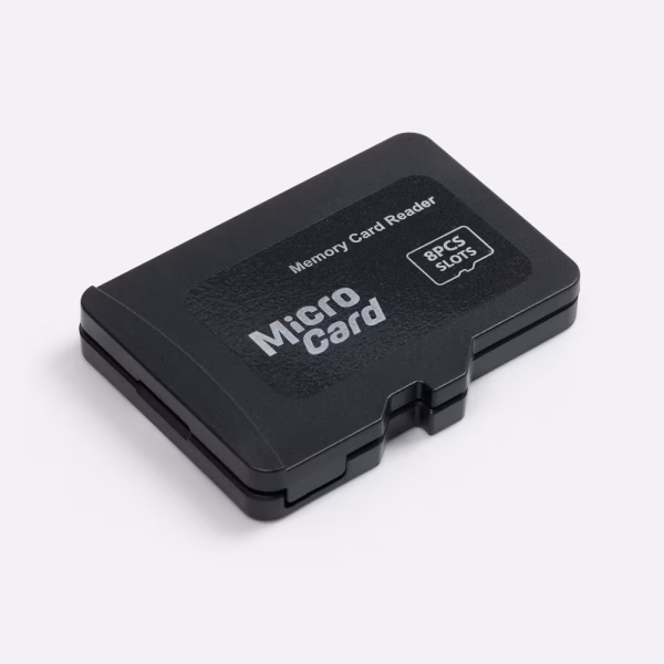 Органайзер для карт памяти и SIM с кардридером Multitask, черный