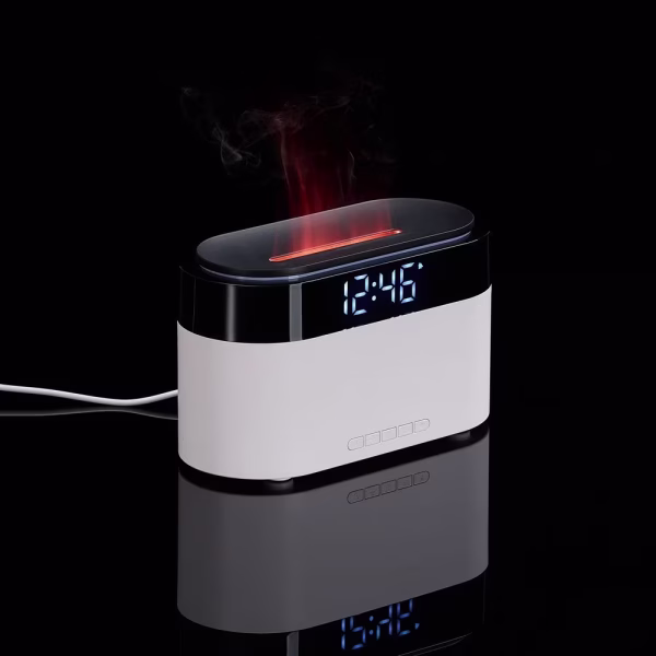 Увлажнитель-ароматизатор с часами и подсветкой ClockWave, белый