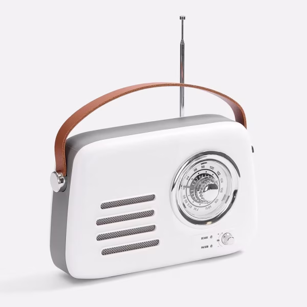 Bluetooth-колонка с радио Retronica, белая