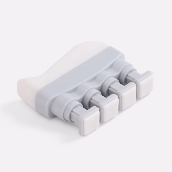 Эспандер кистевой FingerTap, серый с белым