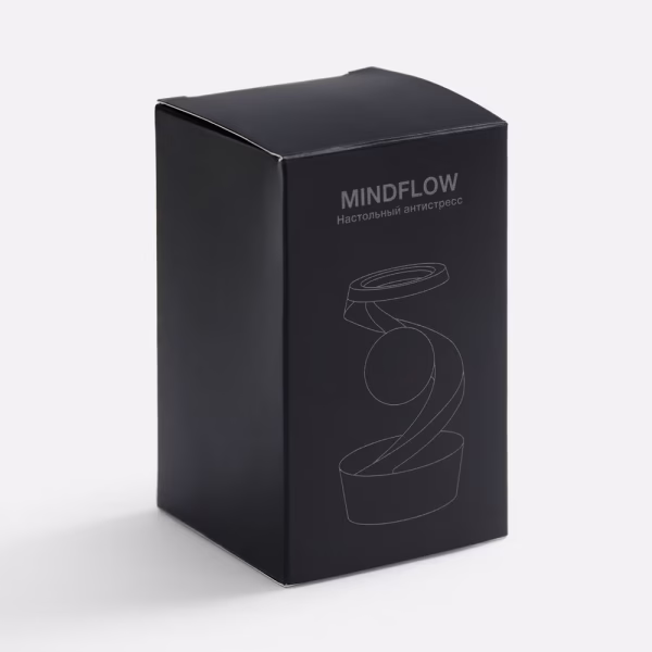 Настольный антистресс Mindflow, черный с серебристым