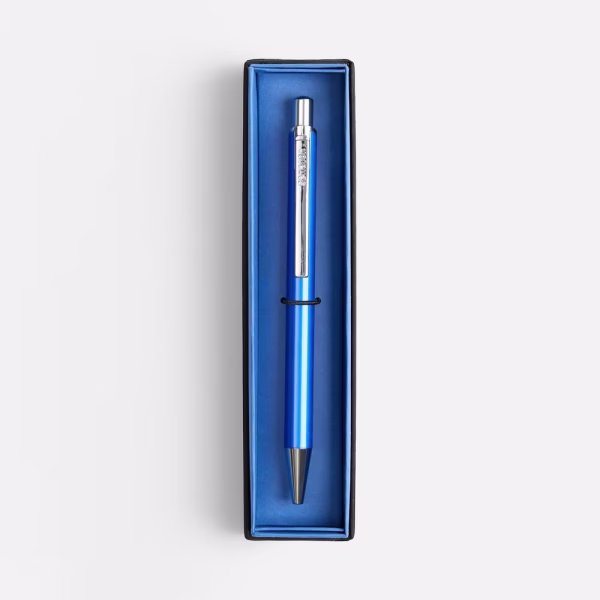 Ручка шариковая Arvent Glossy в футляре, синяя