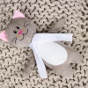 Мягкая игрушка Beastie Toys, котик с белым шарфом