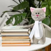 Мягкая игрушка Beastie Toys, котик с белым шарфом