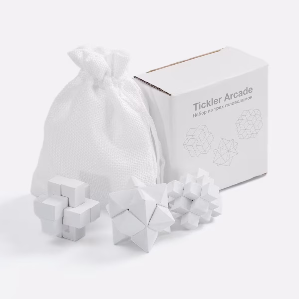 Набор из 3 головоломок Tickler Arcade, белый