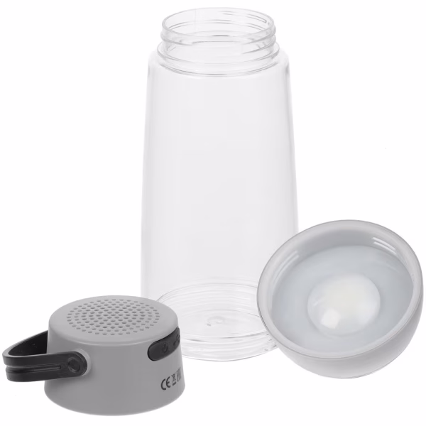 Бутылка для воды Torsta Light с колонкой и светильником, серая