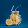 Набор Mellow, с изогнутой трубочкой, серебристый