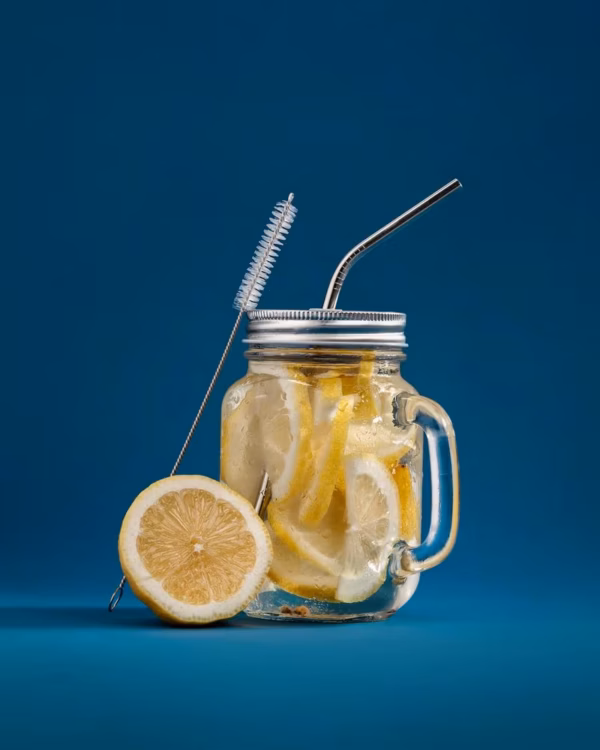Набор Mellow, с изогнутой трубочкой, серебристый