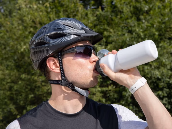 Бутылка для велосипеда Bikescape, белая с синим