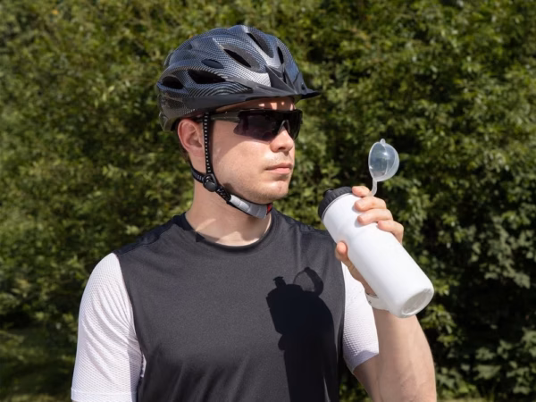 Бутылка для велосипеда Bikescape, белая с синим