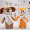 Мягкая игрушка Beastie Toys, собачка с белым шарфом