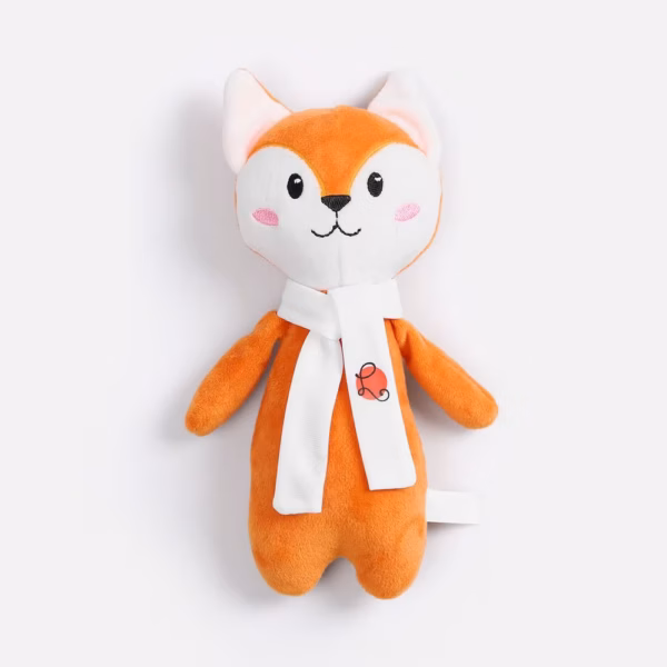 Мягкая игрушка Beastie Toys, лисенок с белым шарфом