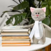 Мягкая игрушка Beastie Toys, котик с белым шарфом