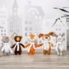 Мягкая игрушка Beastie Toys, котик с белым шарфом