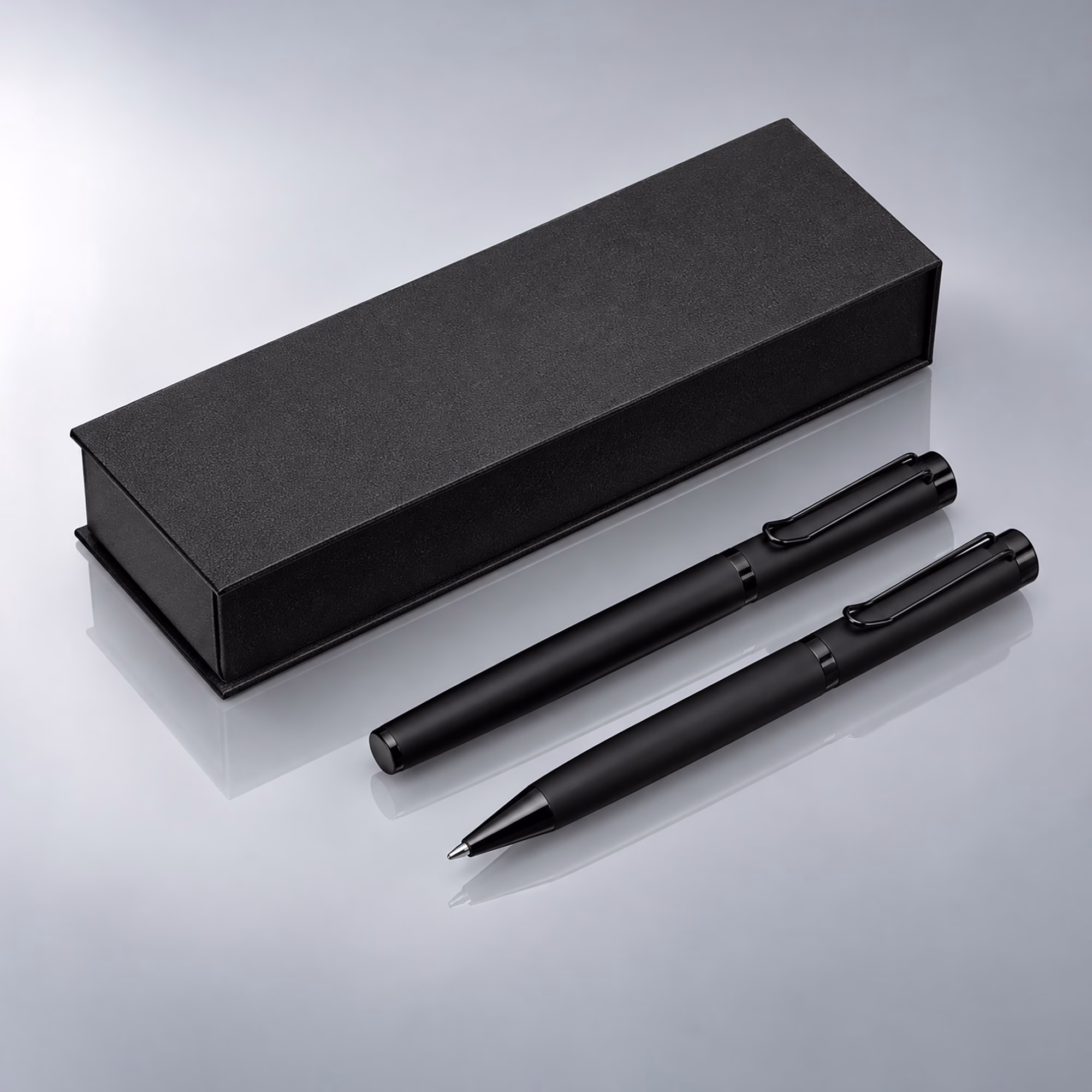 Подарочный набор из 2-х ручек Black Lama soft-touch