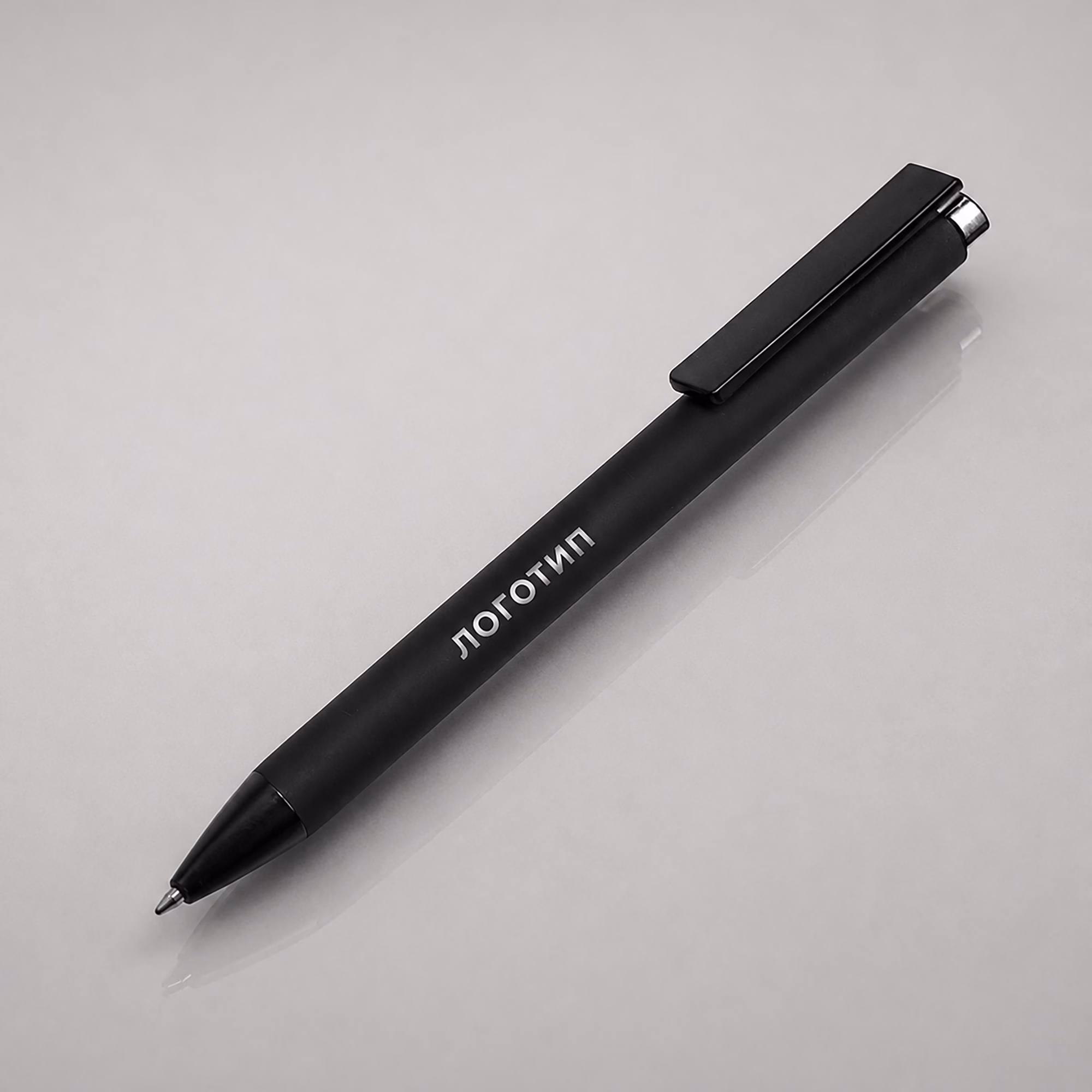 Ручка металлическая шариковая Taper Metal soft-touch
