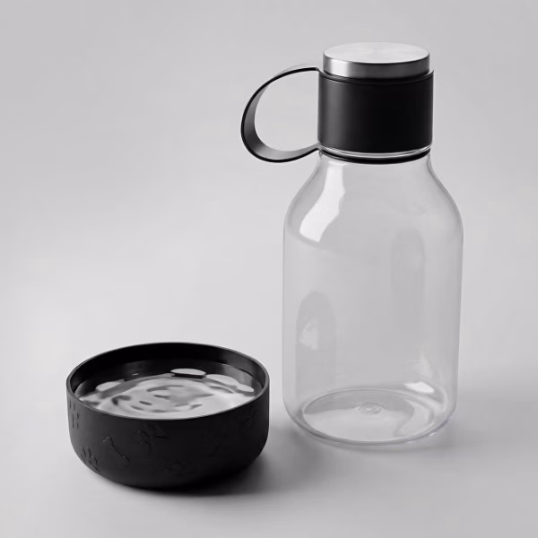 Бутылка для воды 2-в-1 Dog Bowl Bottle со съемной миской для питомцев, 1500 мл