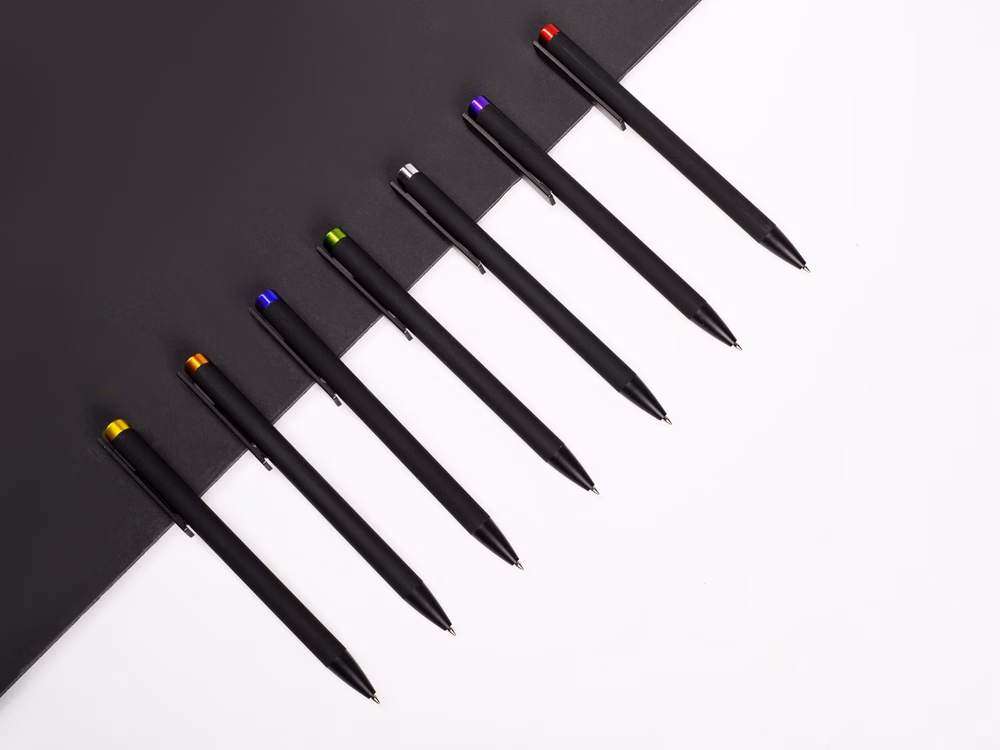 Ручка металлическая шариковая Taper Metal soft-touch