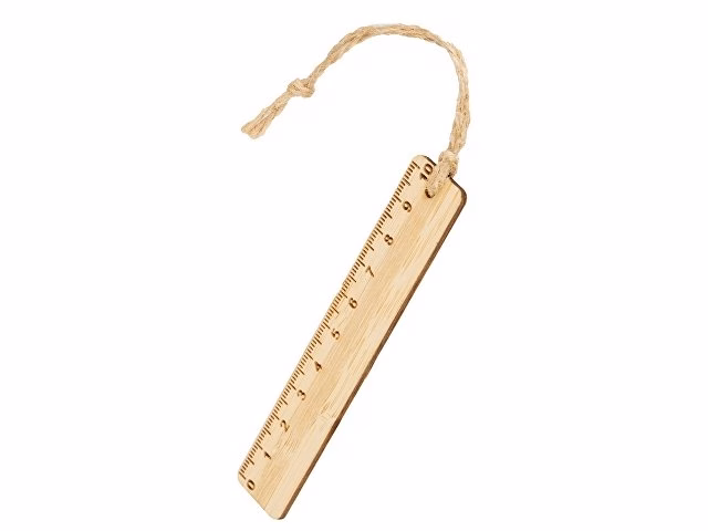 Закладка с линейкой из бамбука Bookmark