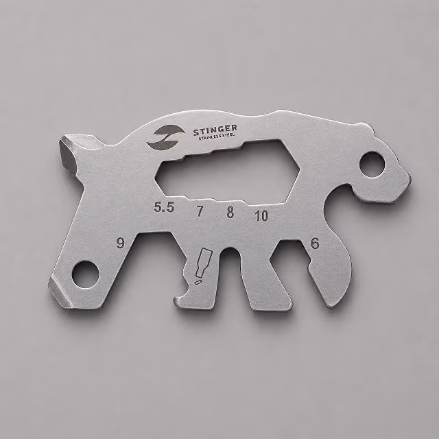 Мини-мультитул карманный, 5 функций, медведь